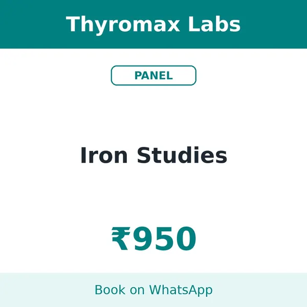 Iron Studies – ₹950 at Thyromax Labs