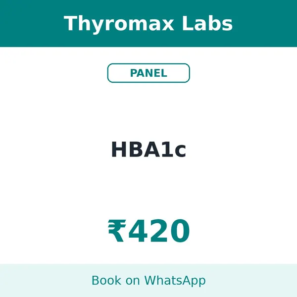 HBA1c – ₹420 at Thyromax Labs