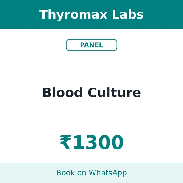 Blood Culture – ₹1300 at Thyromax Labs