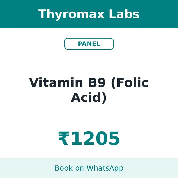 Vitamin B9 (Folic Acid) – ₹1205 at Thyromax Labs
