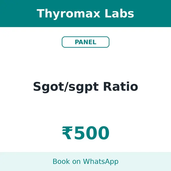 Sgot/sgpt Ratio – ₹500 at Thyromax Labs