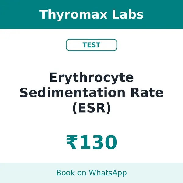 Erythrocyte Sedimentation Rate (ESR) – ₹130 at Thyromax Labs